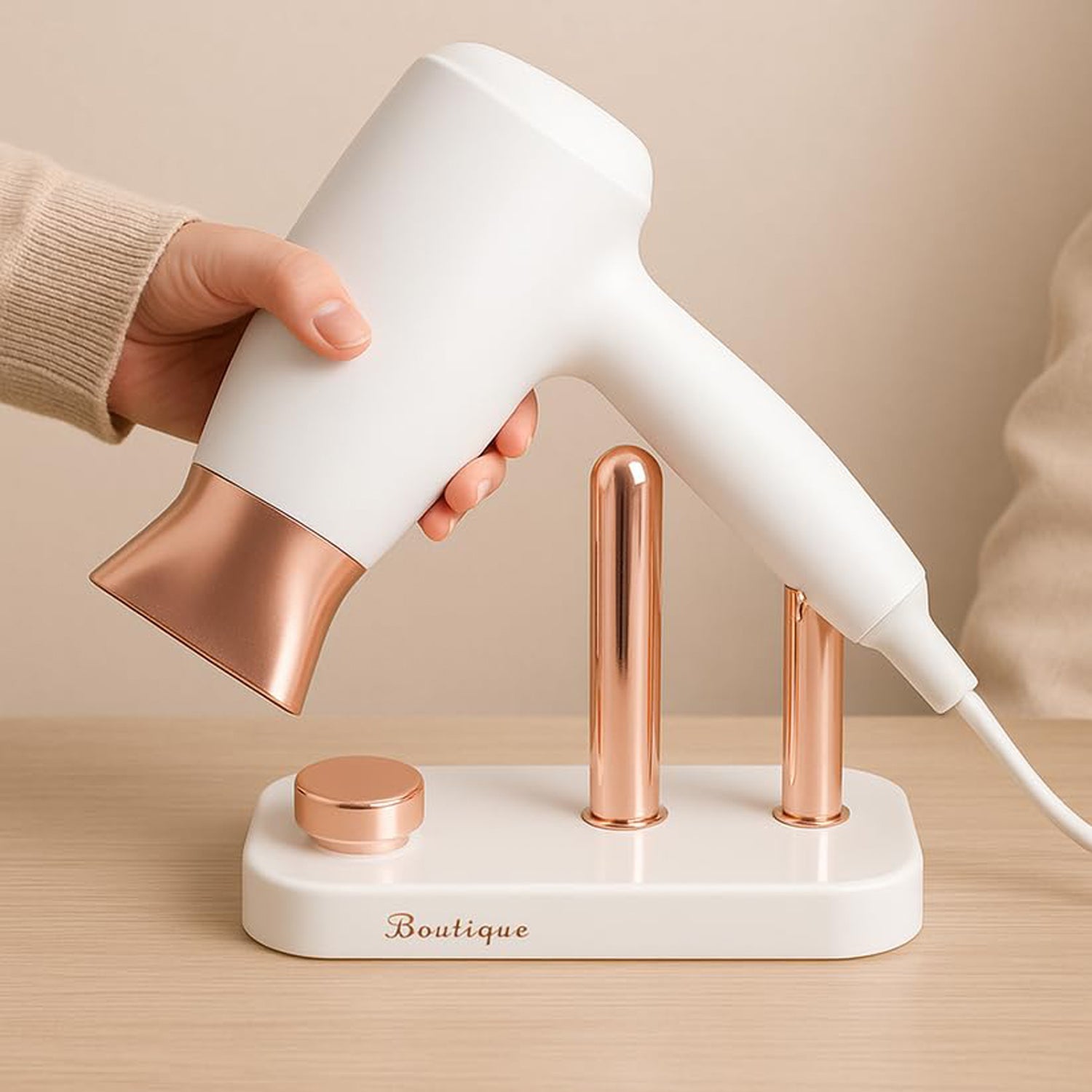 Wall Mount Hair Dryer Holder Stand Heat Resistant Blow Dryer Holder (1 Pc)