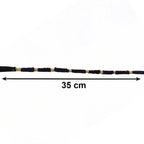 Handmade Black Thread Bracelet Rakhi with Gold Beads (1 Pc)