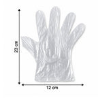 Disposable Small Plastic Gloves, for Kitchen, Food Handling, and Cleaning Tasks (100 Pc)