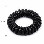 Soft Stretchable Telephone Wire Style Hair Bands Set (1 Pc)