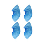 Disposable Plastic Shoe Cover Set with Elastic Fit (2 Pair Set)