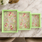 Supermom Floral Printed Multipurpose Serving Tray Set (3 Pc Set)