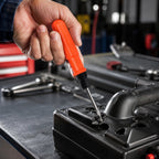 2 in 1 screwdriver tightening screw on automotive part workshop