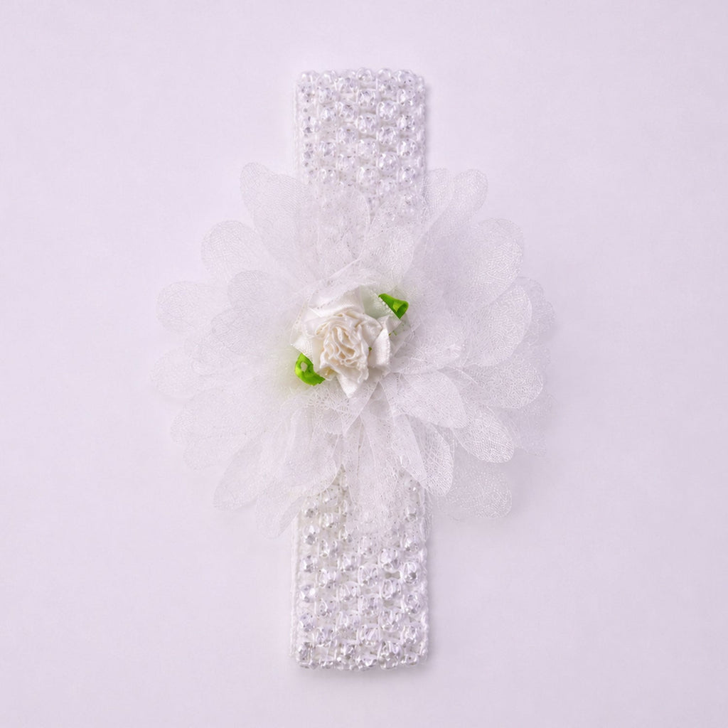 Cute Soft Elastic Floral Baby Headband Stylish Stretchable Hair Band (1 Pc)