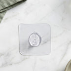 Transparent Square Self Adhesive Wall Utility Hook (1 Pc)