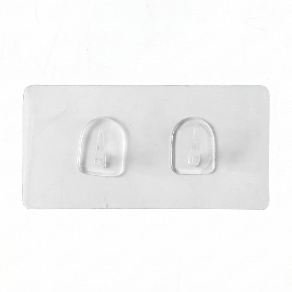 Transparent 2 Hook Adhesive Wall Mount