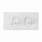 Transparent 2 Hook Adhesive Wall Mount