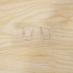Transparent Double Hook Self Adhesive Wall Sticker (1 Pc)