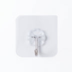 Adhesive Transparent Floral Wall Hook 