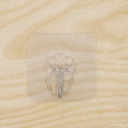 Flower Shape Transparent Self Adhesive Wall Hook (1 Pc)