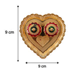 Heart Shape Kumkum Holder  Elegant Pooja Accessory For Festivals