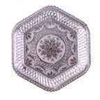 Decorative Silver Serving Tray  Traditional Embossed Floral Design