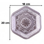 Decorative Silver Serving Tray  Traditional Embossed Floral Design