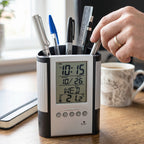 Office Pen Stand Clock
