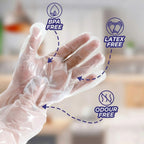 Disposable Plastic Gloves (100 Pc, Large)