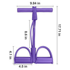 Portable Pull Rope Resistance Exerciser with Foot Pedal Support (1 Pc)