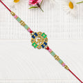 Om Rakhi With Colorful Beads
