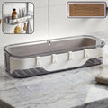 Stylish Bathroom Wall Shelf – 1 Pc, Multi-Purpose Storage Organizer with Hooks