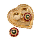 Heart Shape Kumkum Holder  Elegant Pooja Accessory For Festivals