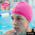 pink silicone swim cap